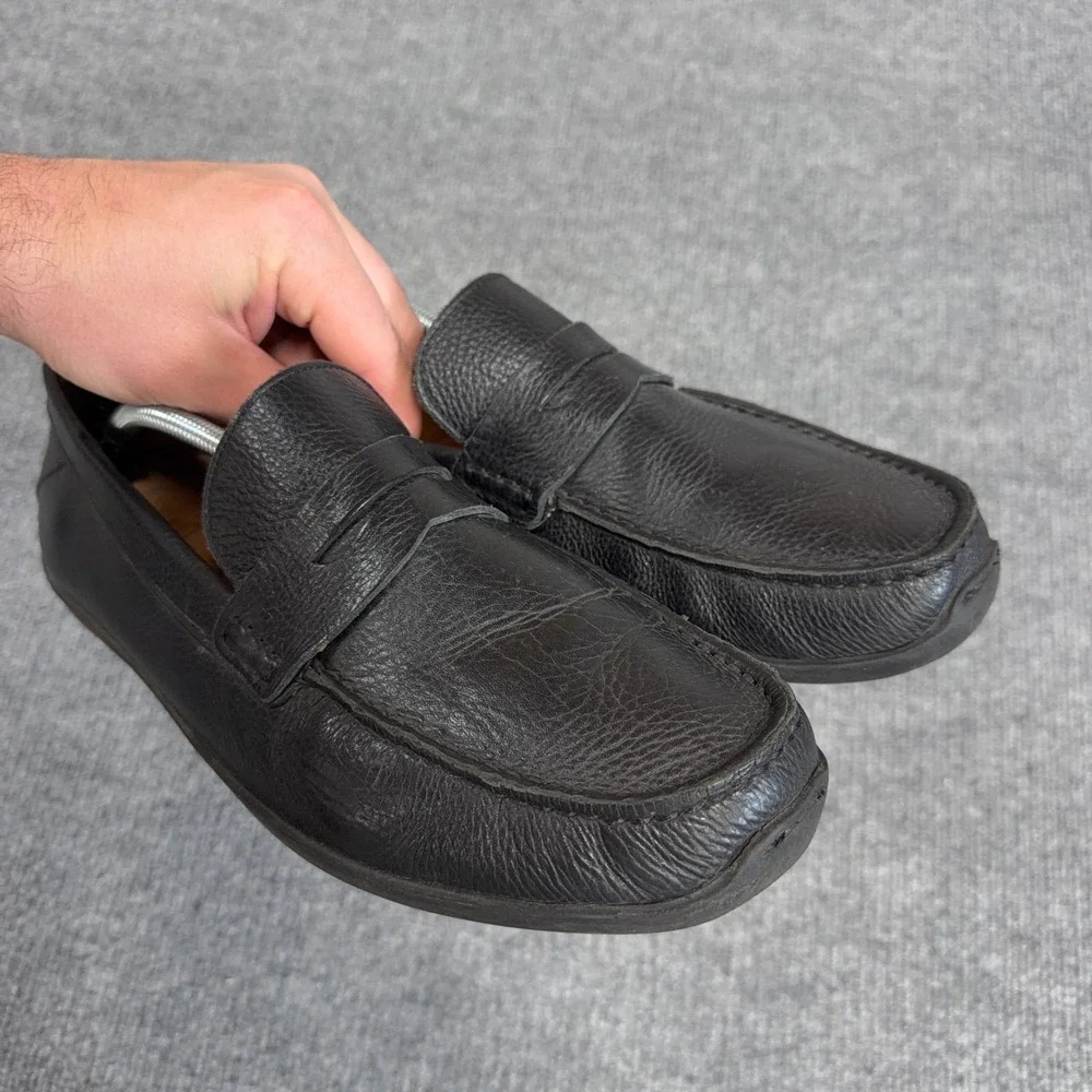 Samuel Hubbard Free Spirit Driving Moc Penny Loafers Mens 13 Black Leather Shoes
